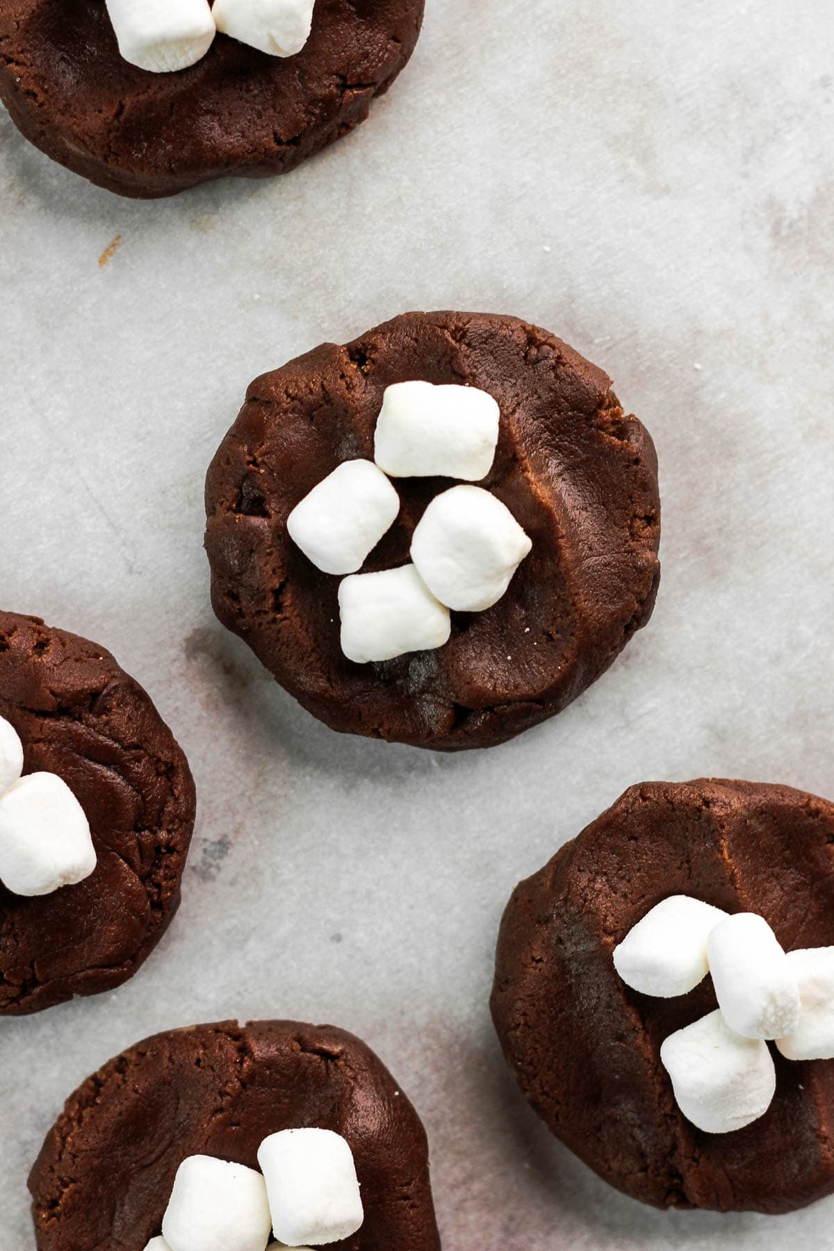 Chocolate marshmallow cookie dough balls.