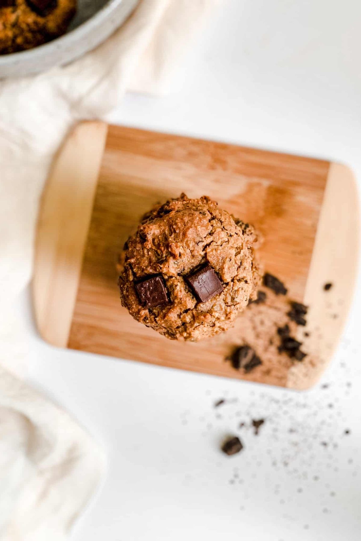 Food Photography Stack of Healthy Chocolate Chip Cookies for Baking Blog, Gluten-Free and Vegan Cookies