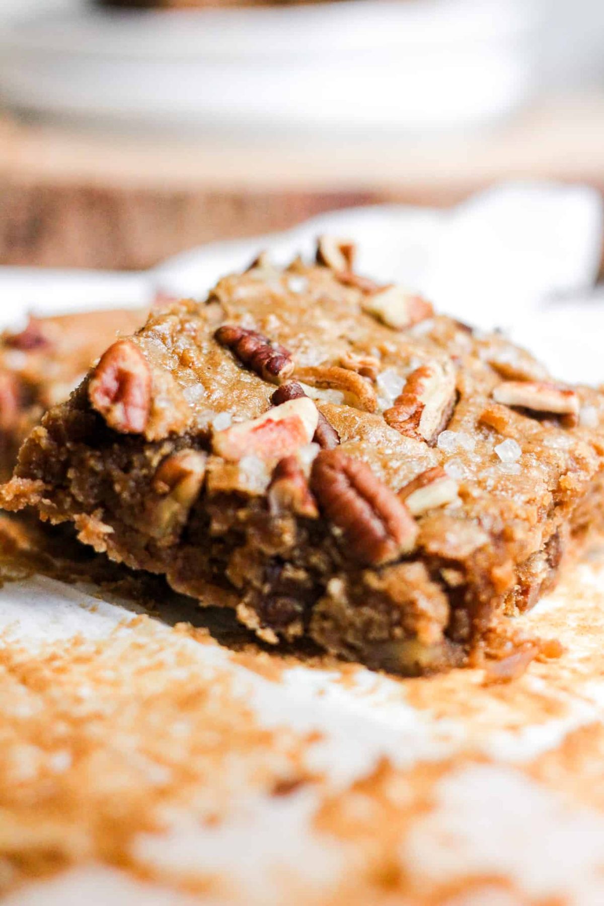 Healthy Vegan Gluten Free Dessert with Sea Salt and Nuts, Food Blog Photography
