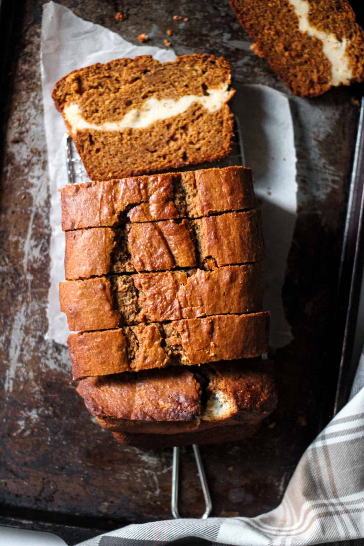 Fall Pumpkin Cream Cheese Loaf for Baking Blog Food Photography
