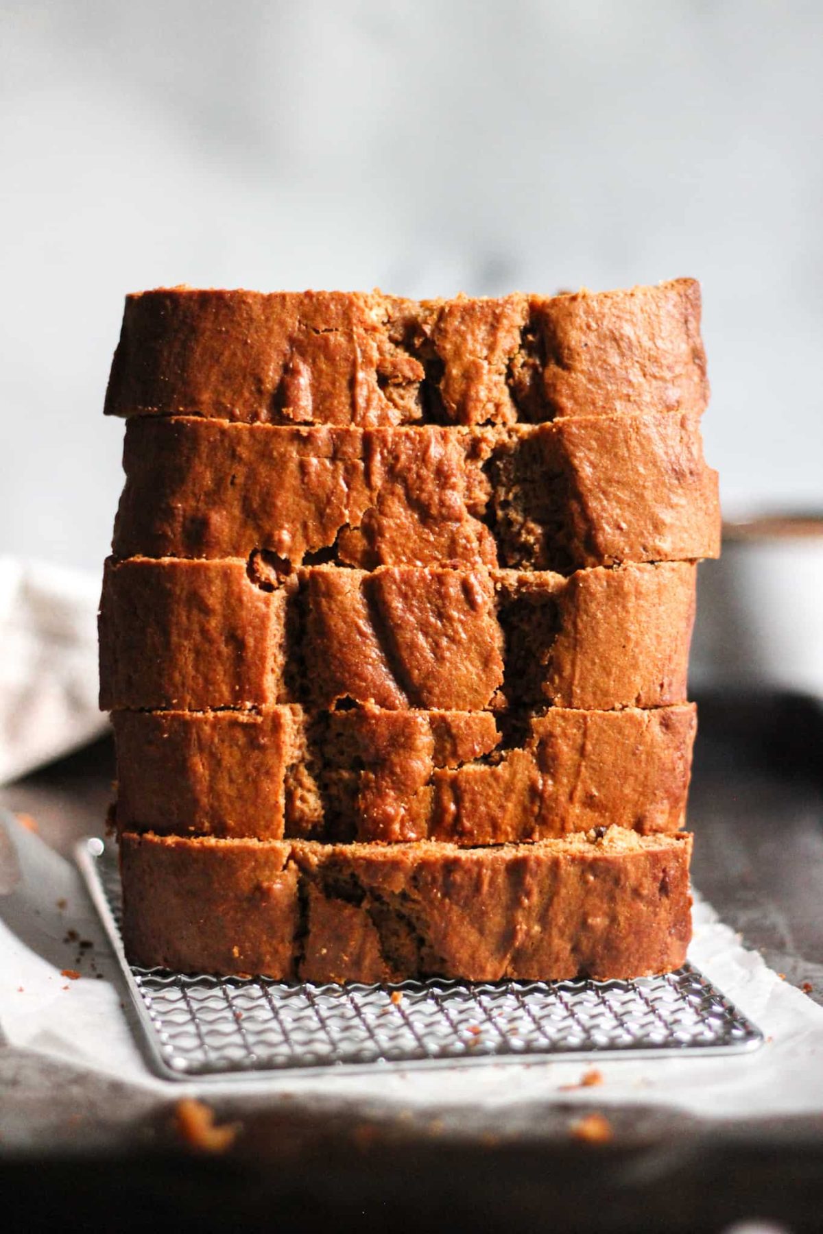 Stack of Pumpkin Spice Cream Cheese Loaf for Baking Blog Food Photography